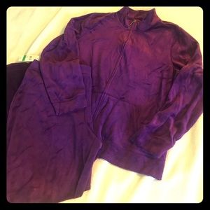 Purple Velvet Tracksuit NWT